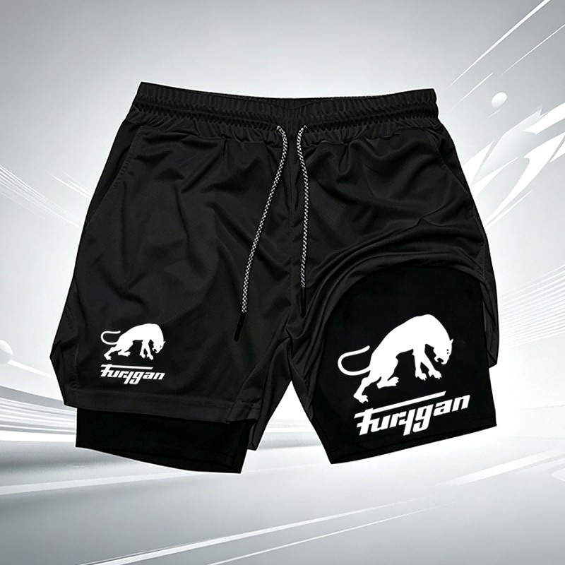 Men's Furygan Panther Print 2- - Compression Shorts Athletes ulasan dan harga