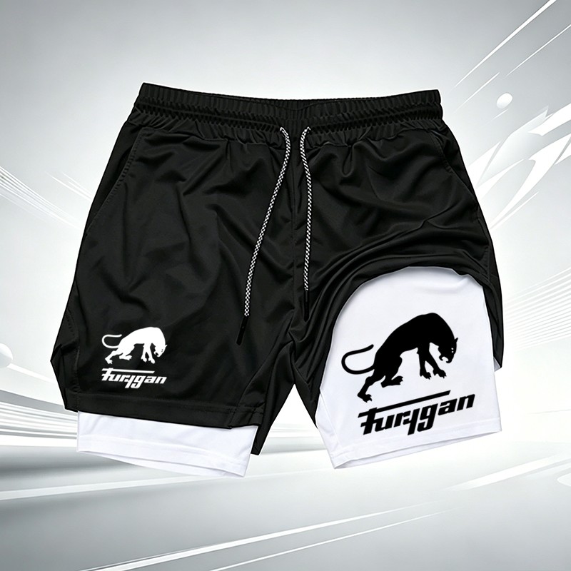 Men's Furygan Panther Print 2- - Compression Shorts Athletes ulasan dan harga