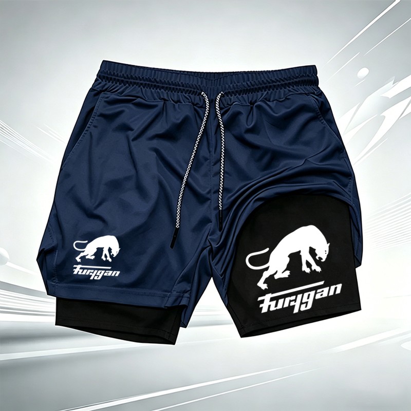 Men's Furygan Panther Print 2- - Compression Shorts Athletes ulasan dan harga