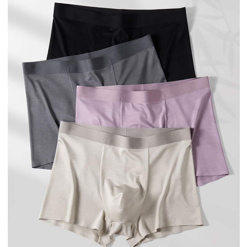 4pcs/lot Man Underwear Boxers  - Bamboo Fiber Trunk ulasan dan harga
