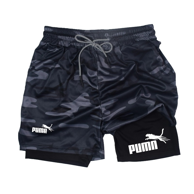 Summer Breathable Two-in-one D - Compression Shorts Athletes ulasan dan harga