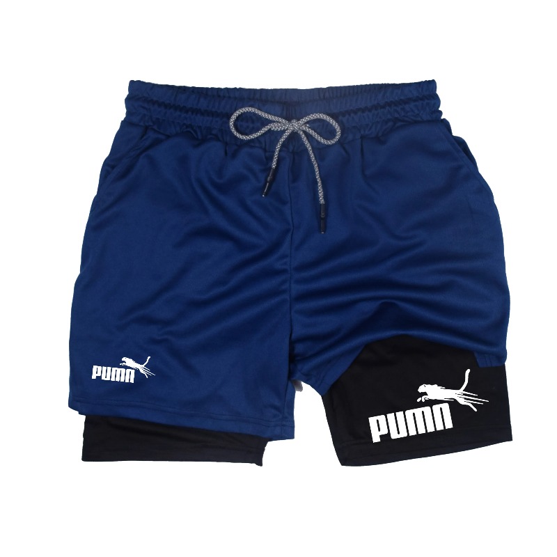 Summer Breathable Two-in-one D - Compression Shorts Athletes ulasan dan harga