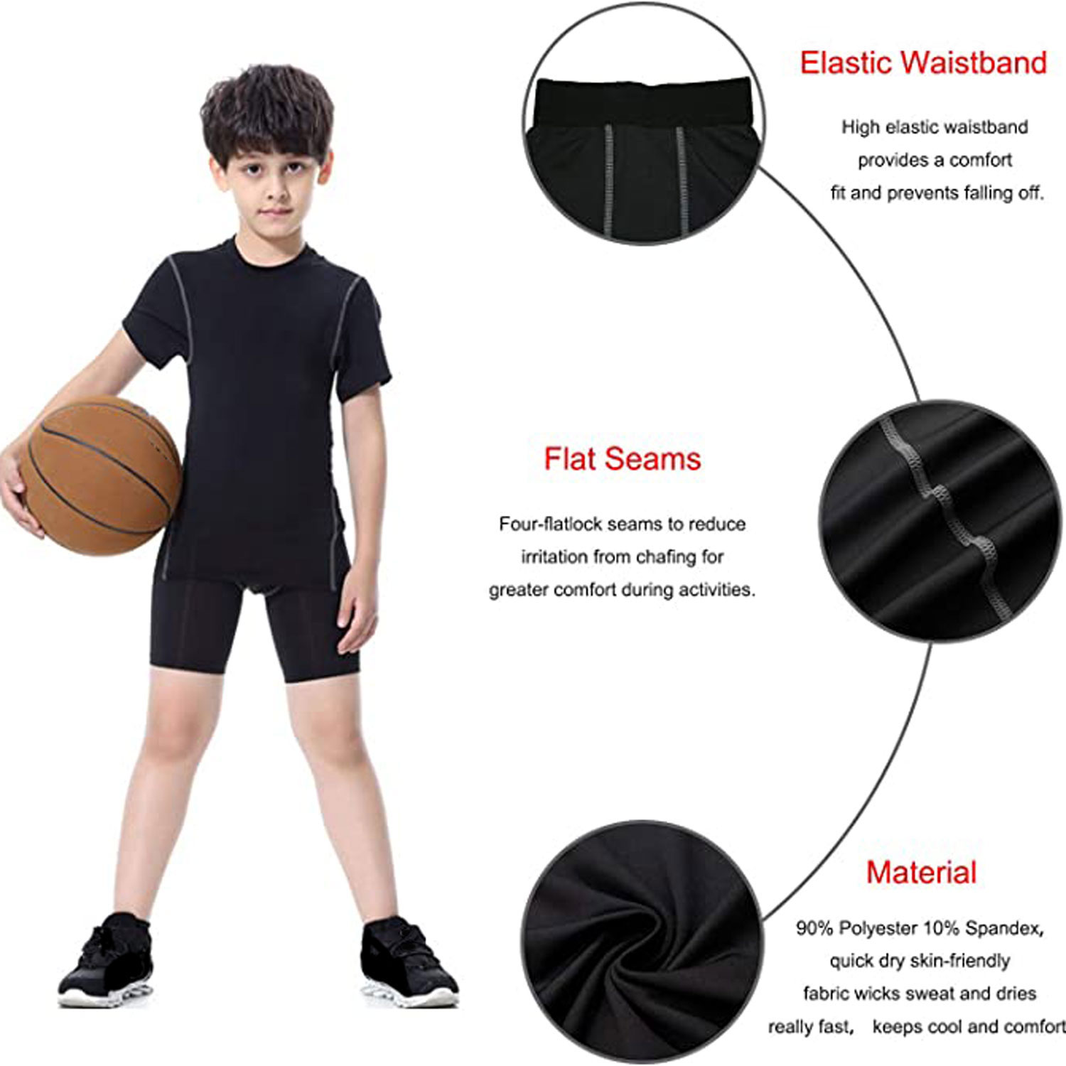 Youth Boys Compression Shorts  - Compression Shorts Athletes ulasan dan harga