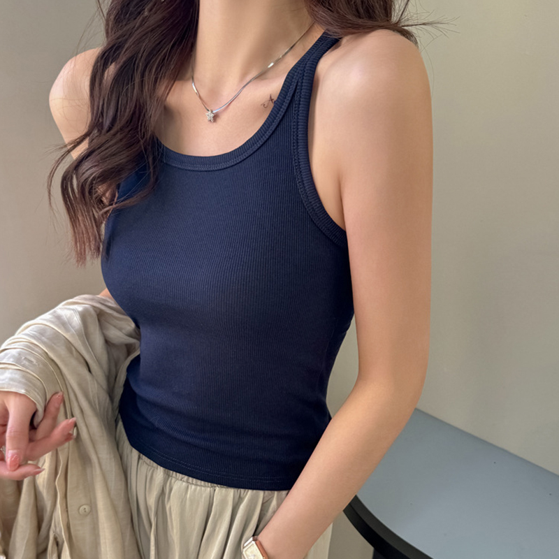 Basic Ribbed Knitted Tank Top  - Tank Top Ribbed ulasan dan harga