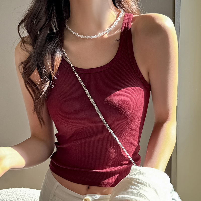 Basic Ribbed Knitted Tank Top  - Tank Top Ribbed ulasan dan harga