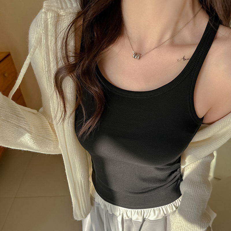 Basic Ribbed Knitted Tank Top  - Tank Top Ribbed ulasan dan harga