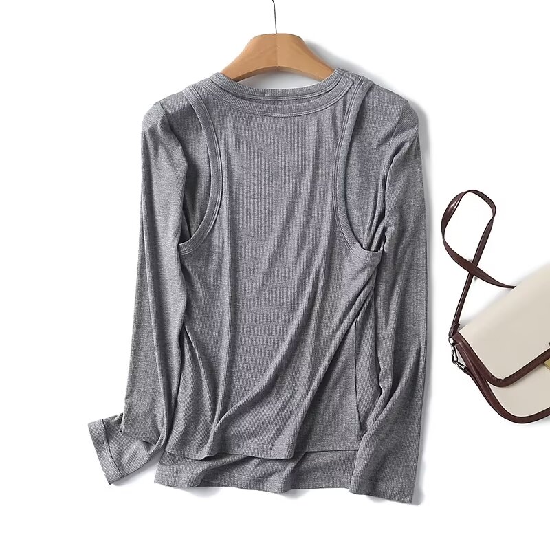 Dave&Di Long Sleeve Tshirts Wo - Tank Top Ribbed ulasan dan harga